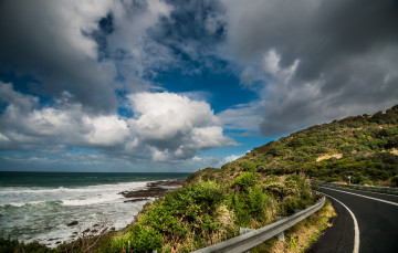 Картинка природа дороги шоссе побережье