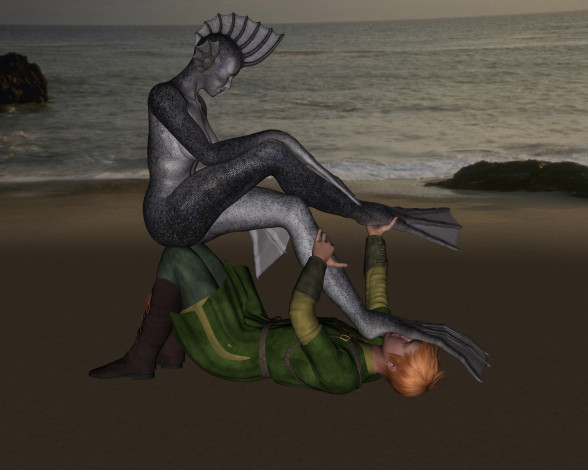 Обои картинки фото 3д графика, фантазия , fantasy, парень, существо, фон, взгляд