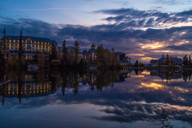 Обои картинки фото города, - пейзажи, сумерки, река