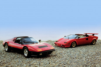 Картинка автомобили разные+вместе ferrari