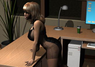 Картинка 3д+графика люди+ people девушка взгляд фон katrina