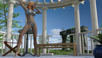 Картинка 3д+графика люди+ people девушка взгляд фон