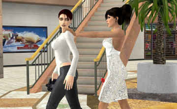 Картинка 3д+графика люди+ people девушки взгляд фон