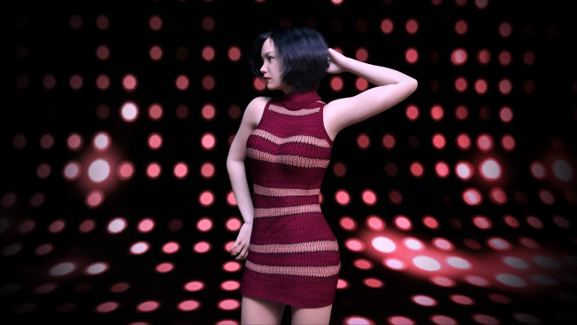 Обои картинки фото 3д графика, люди , people, девушка, взгляд, фон