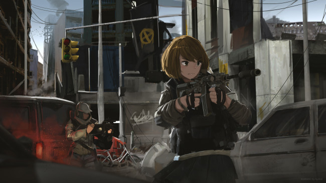 Обои картинки фото аниме, оружие,  техника,  технологии, faiz, azhar