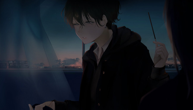 Обои картинки фото аниме, unknown,  другое , парень