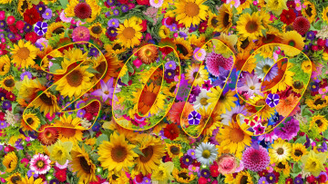 обоя праздничные, - разное , новый год, фон, лепестки, цветы