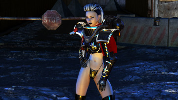 Картинка 3д+графика фантазия+ fantasy девушка фон взгляд униформа