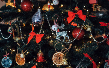 Картинка праздничные ёлки елка шарики бусы