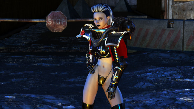 Обои картинки фото 3д графика, фантазия , fantasy, девушка, фон, взгляд, униформа