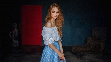 Картинка девушки -+рыжеволосые+и+разноцветные георгий чернядьев женщины модель в помещении стоят взгляд на зрителя мария кудрявцева