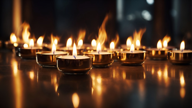 Обои картинки фото разное, свечи, огоньки, много