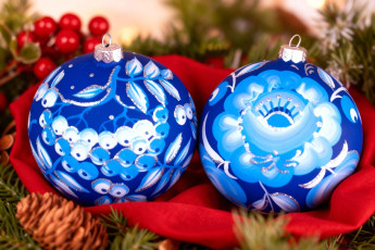 обоя праздничные, шары, новогодняя