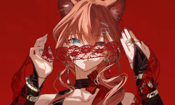 обоя аниме, животные,  существа, девушка