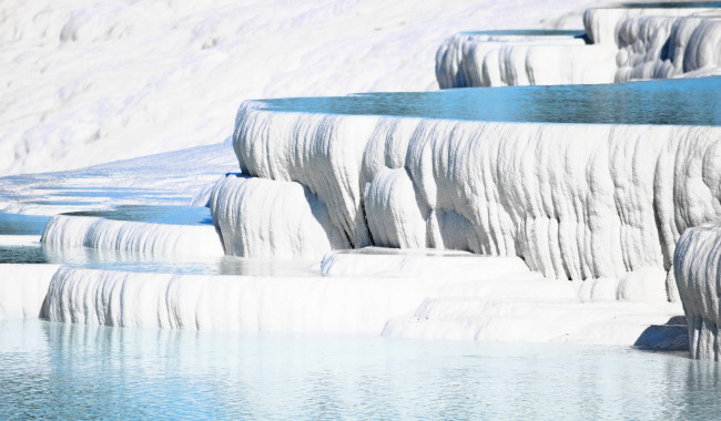 Обои картинки фото 3д графика, природа , nature, водопад, лед, уступы