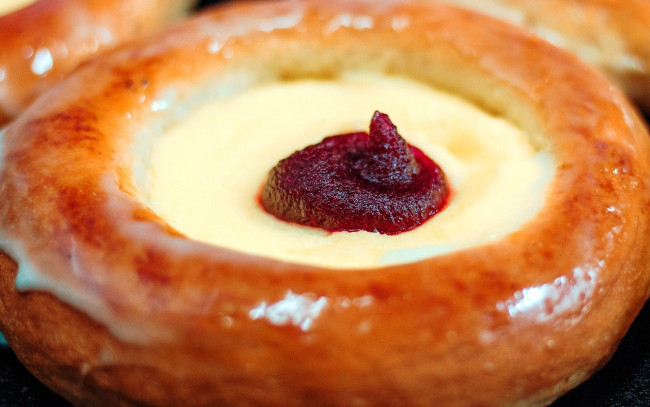 Обои картинки фото еда, хлеб,  выпечка, ватрушка, макро