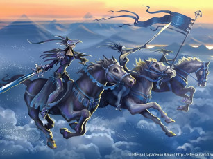 Картинка рисунки конкурса ice and fire фэнтези всадники наездники