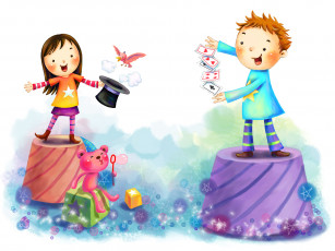 Картинка рисованные дети