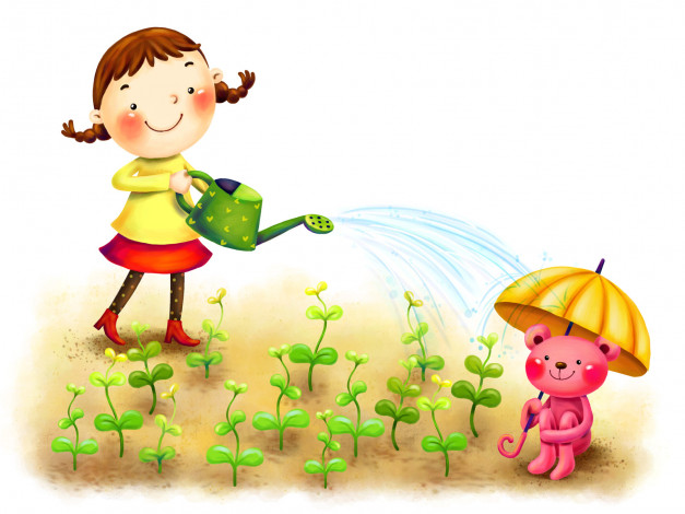 Обои картинки фото рисованные, дети