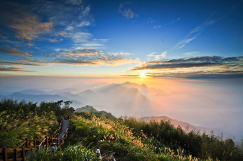 Картинка природа восходы закаты восход утро пейзаж лестница