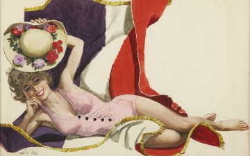 Картинка рисованные alexander sharpe ross шляпа девушка