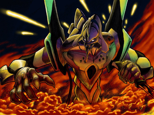Обои картинки фото аниме, evangelion, ева01