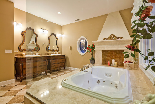 Обои картинки фото интерьер, ванная, туалетная, комнаты, джакузи