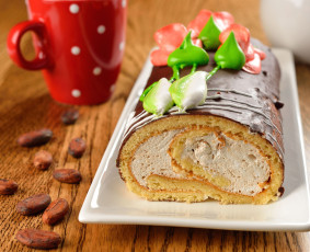 Картинка еда пирожные кексы печенье рулет