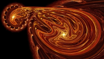 Картинка 3д графика fractal фракталы узор цвета линии изгибы фон