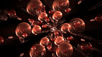 Картинка 3д графика шары узор цвета фон