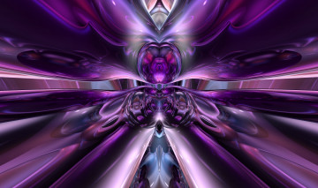 Картинка 3д графика fractal фракталы узор фон линии изгибы