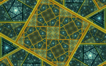 Картинка 3д графика fractal фракталы квадраты фрактал абстракция