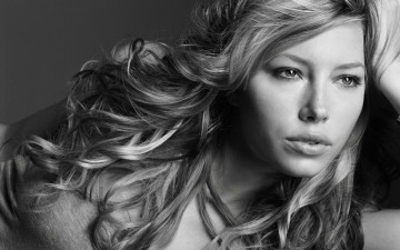 Картинка Jessica+Biel девушки   черно-белое фото