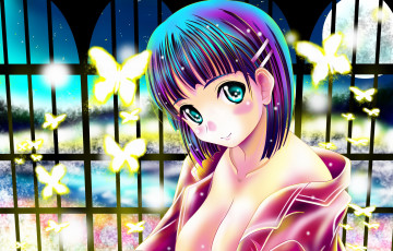 Картинка аниме sword art online бабочки