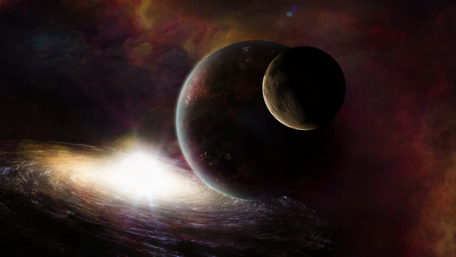 Обои картинки фото космос, арт, планеты