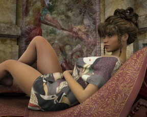 Картинка 3д+графика people+ люди девушка взгляд