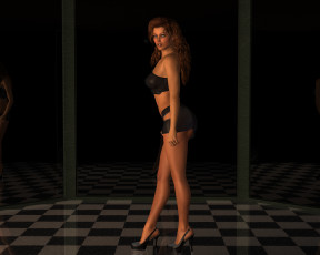 обоя 3д графика, people , люди, взгляд, девушка