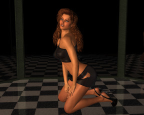 Картинка 3д+графика people+ люди взгляд девушка