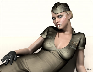 Картинка 3д+графика people+ люди сигарета девушка