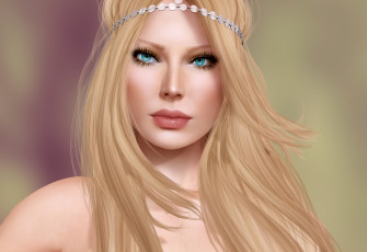 Картинка 3д+графика portraits+ портрет блондинка