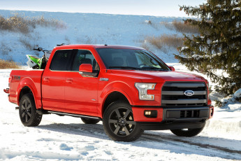 Картинка 2014+ford+f-150 автомобили ford красный зима снег