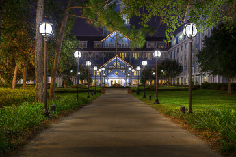 Картинка города диснейленд калифорния дизайн hdr ночь сша парки анахайм