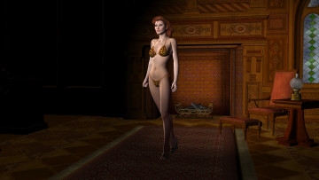 Картинка 3д+графика people+ люди девушка купальник