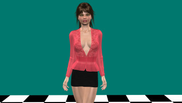 Картинка 3д+графика people+ люди взгляд девушка