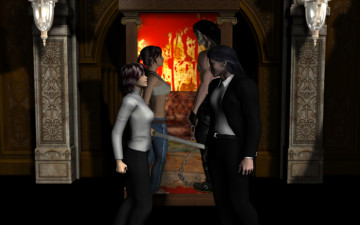 Картинка 3д+графика fantasy+ фантазия девушки комната