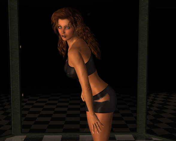 Обои картинки фото 3д графика, people , люди, д, взгляд, девушка