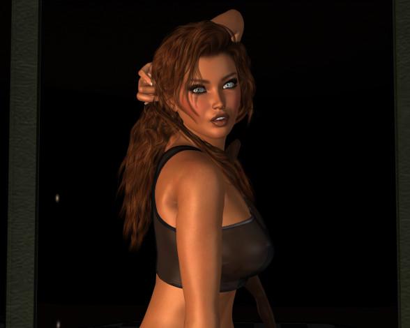 Обои картинки фото 3д графика, people , люди, взгляд, девушка