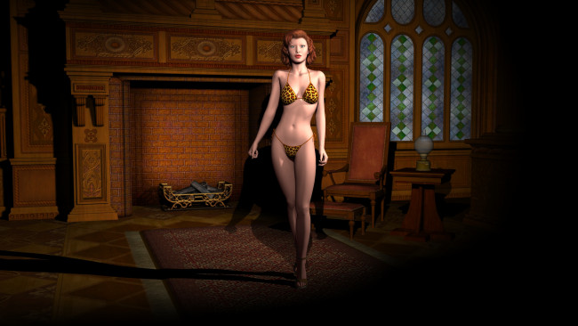 Обои картинки фото 3д графика, people , люди, девушка, купальник