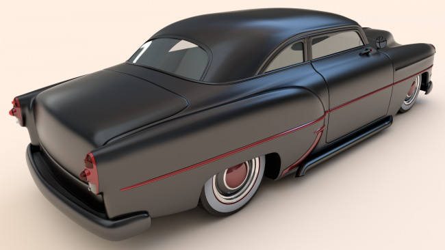 Обои картинки фото автомобили, 3д, 1953, chevrolet, club, coupe