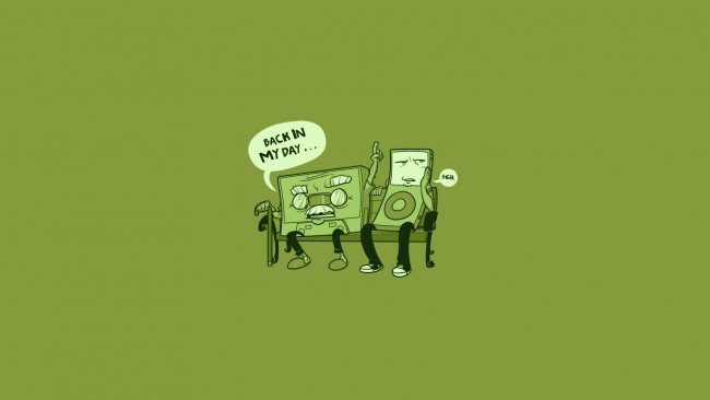 Обои картинки фото рисованные, минимализм, плеер, касета